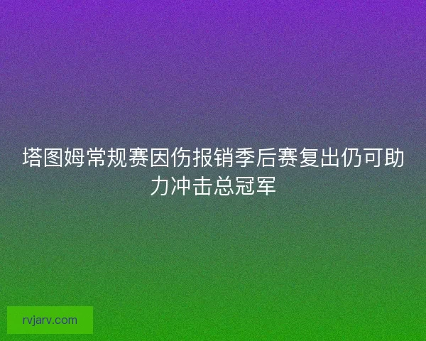 塔图姆常规赛因伤报销季后赛复出仍可助力冲击总冠军
